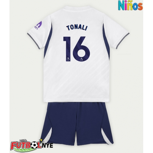 Camiseta Tottenham Hotspur Sandro Tonali #16 Primera Equipación para niños 2026-27 manga corta (+ pantalones cortos)